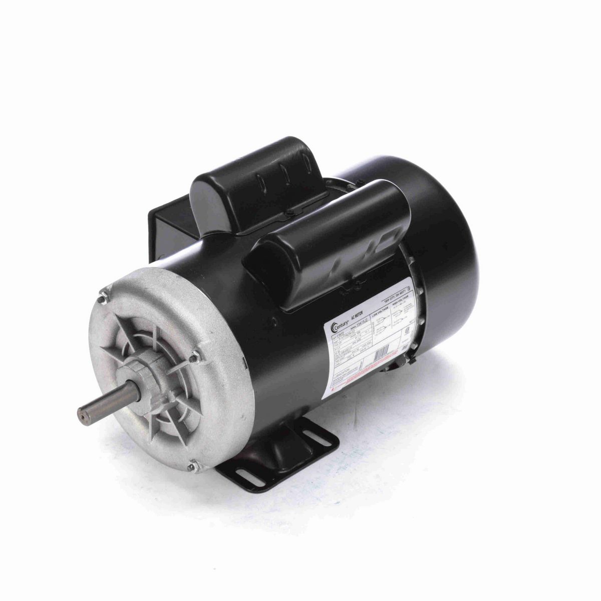 Century General Purpose Farm Duty Motor, 2.0 HP, 1 Ph, 60 Hz, 208-230/115 V, 3600 RPM, N56 Frame, TEFC - C802
