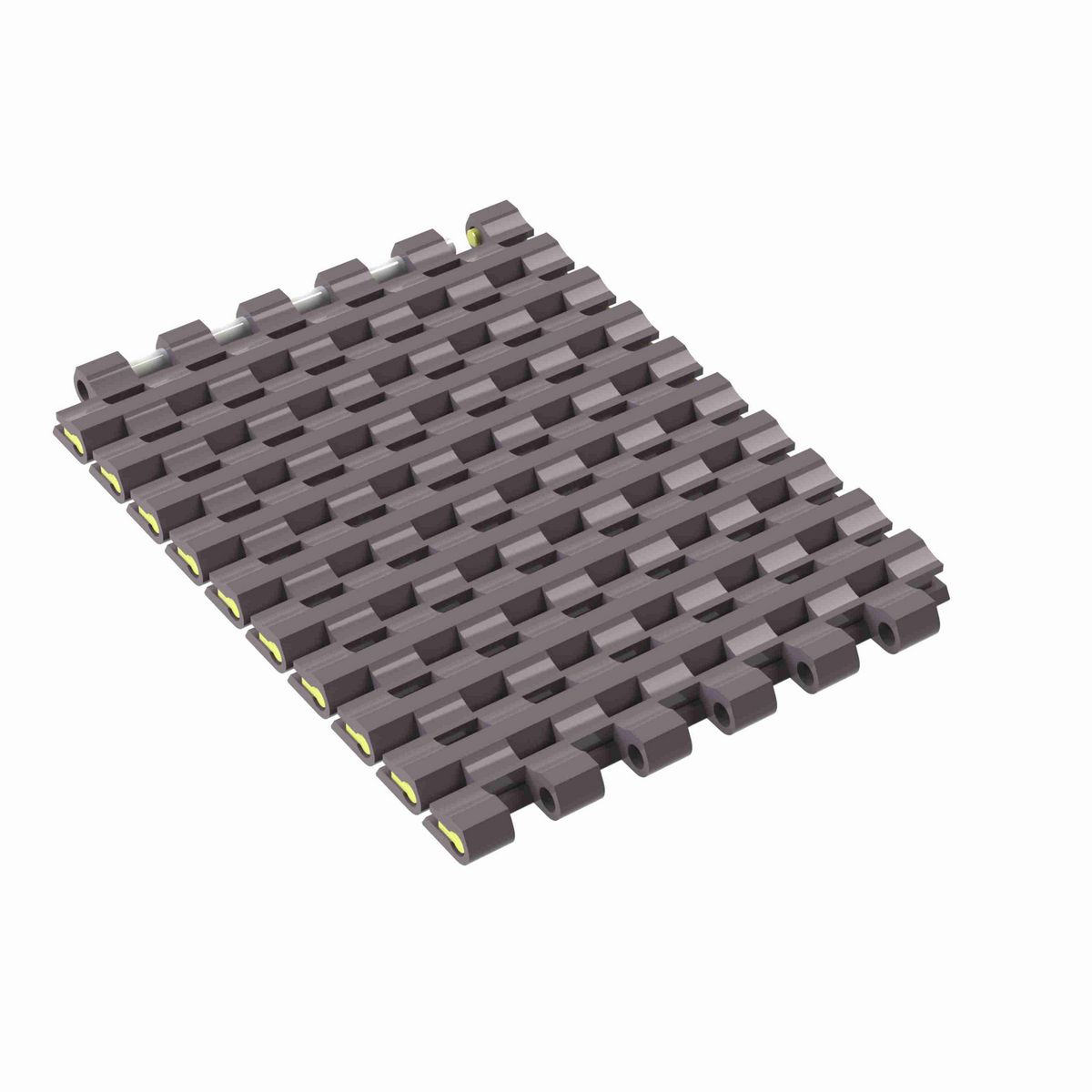 Rexnord 1505 Straight Running Solid Top, Material: Brown High Performance, Width: 4.5in, Pitch: 15mm - 81425421