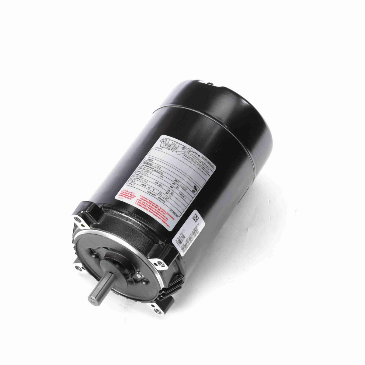 Century Jet Pump Motor, 3/4 HP, 1 Ph, 60 Hz, 230/115 V, 3600 RPM, 56C Frame, ODP - K1070