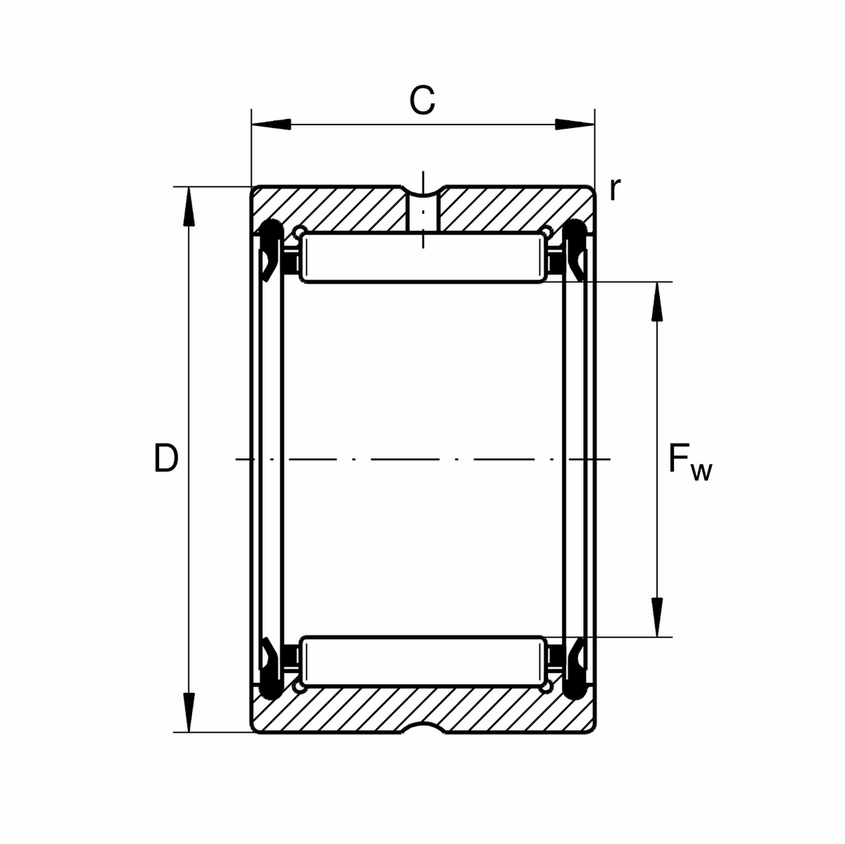 Радиальный роликоподшипник INA RNA4900-2RSR-XL (RNA4900-2RSR)