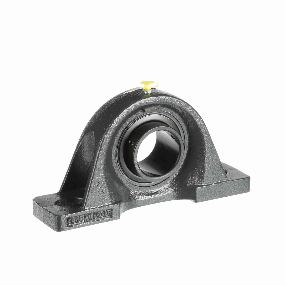 Sealmaster Mounted Cast Iron Two Bolt Pillow Block Ball Bearing - 52100 Bearing Steel, Black Oxided - Setscrew Lock - SP-40