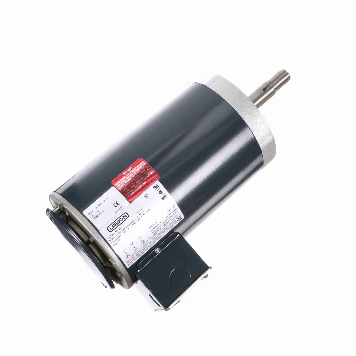 LEESON Close-Coupled Pump Motor, 2 HP, 3 Ph, 60 Hz, 200 V, 1800 RPM, 145JMV Frame, DP - GT4007