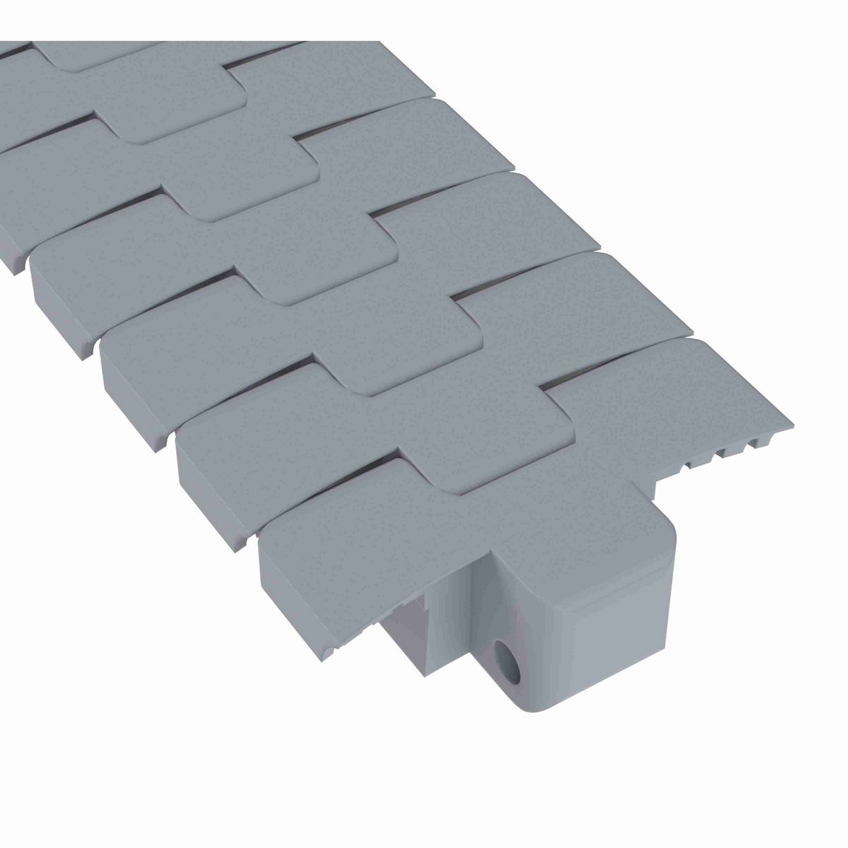 Rexnord 1050 FTLPC Side-flexing Solid Top, Material: Silver Platinum Series, Width: 84mm, Pitch: 1in - 81429802
