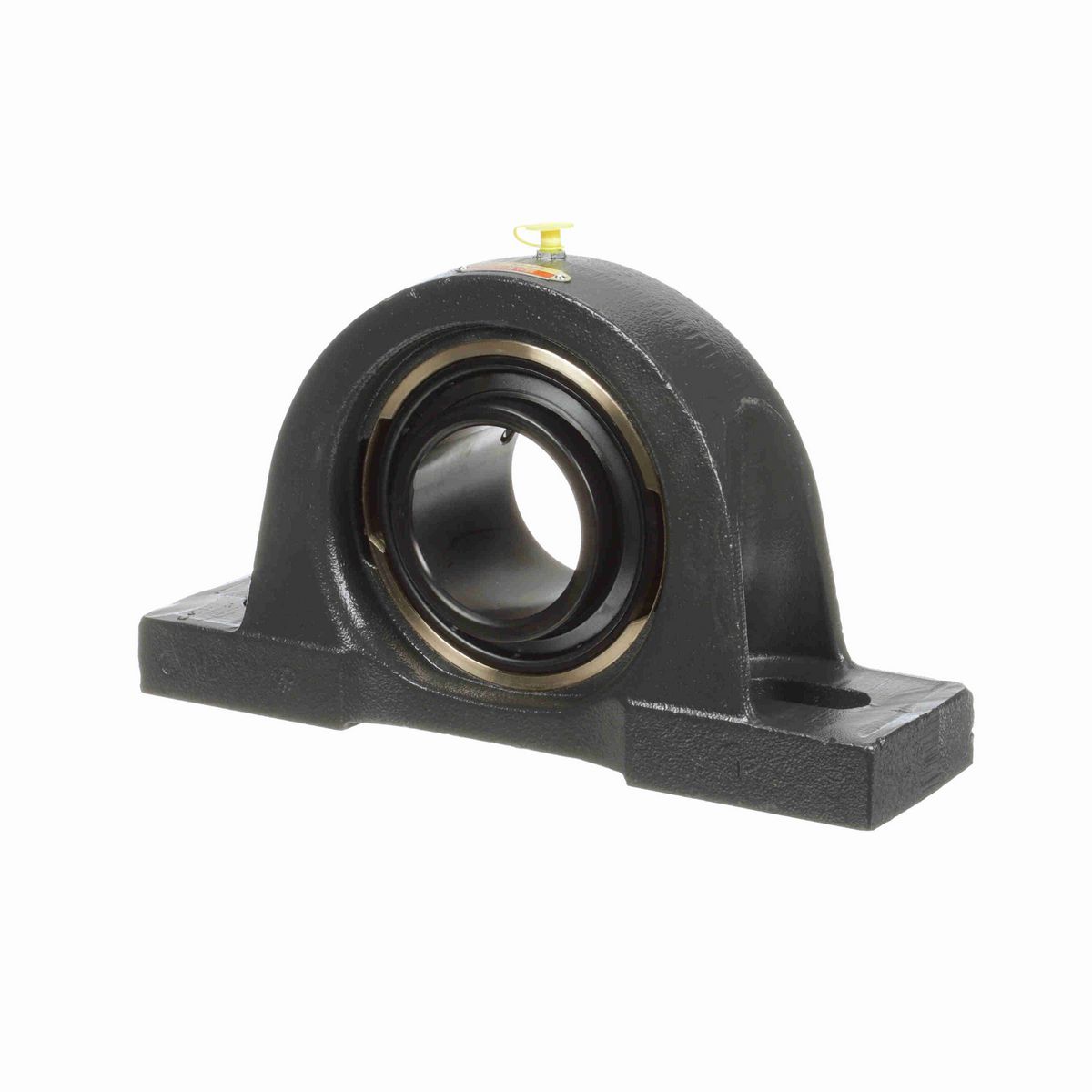 Sealmaster Mounted Cast Iron Two Bolt Pillow Block Ball Bearing - 52100 Bearing Steel, Black Oxided - Setscrew Lock - EMP-47C