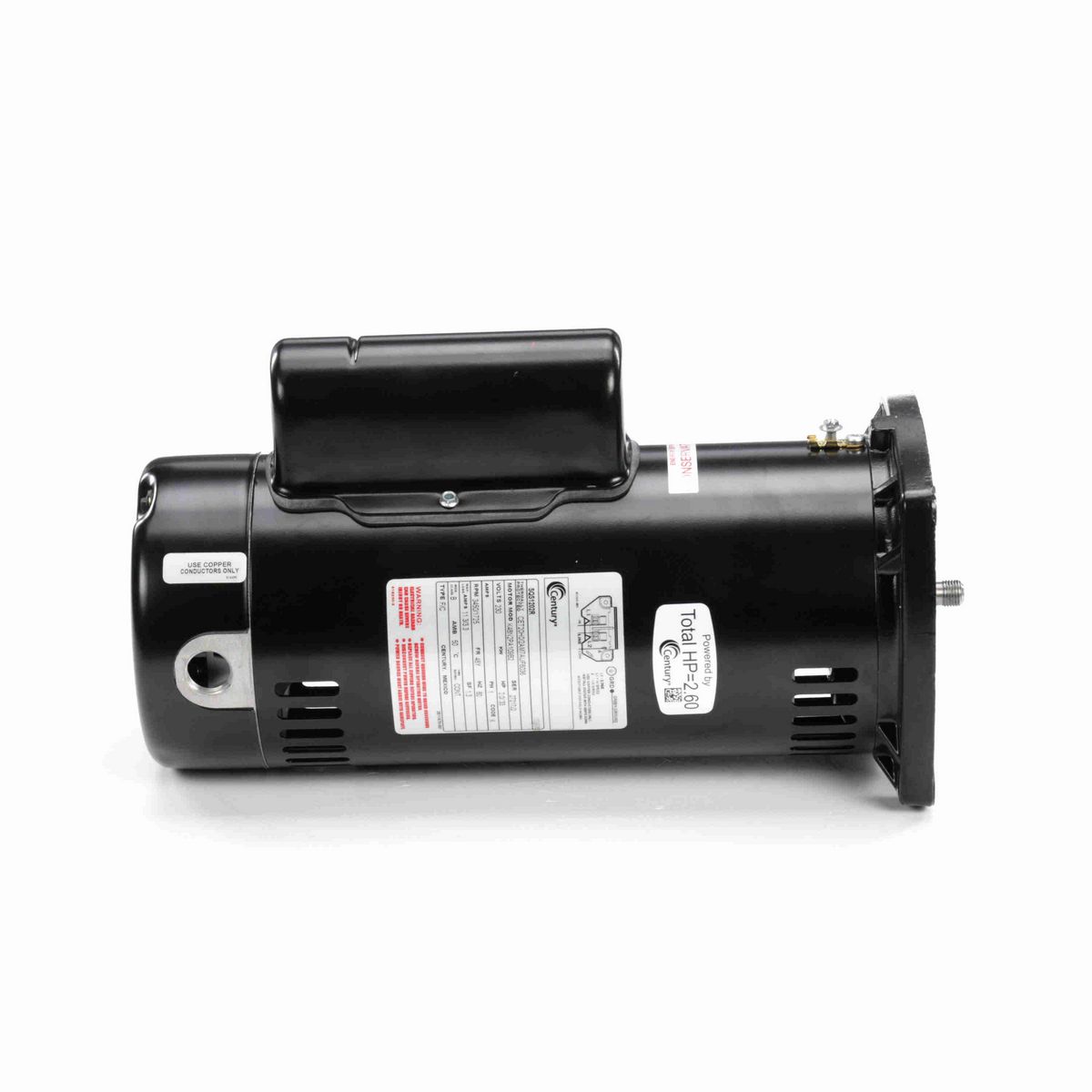 Century Pool Pump Motor, 2.0/.33 HP, 1 Ph, 60 Hz, 230 V, 3600 RPM, 48Y Frame, ODP - SQS1202R
