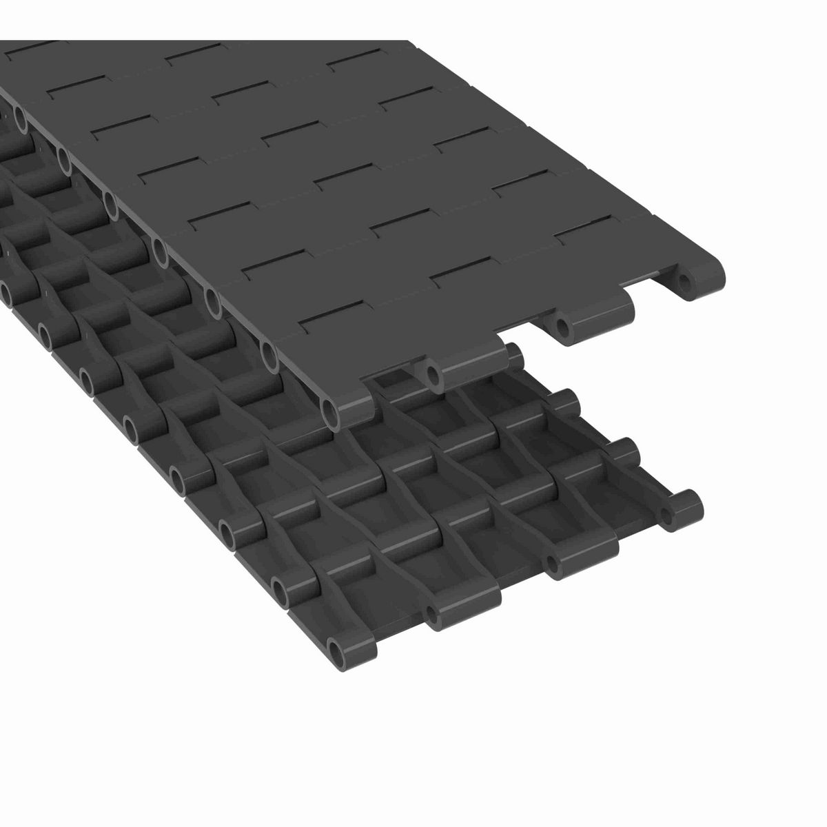 Rexnord 4705 Straight Running Solid Top, Material: Black Melt Resistant, Width: 6in, Pitch: 1.5in - MR4705-6