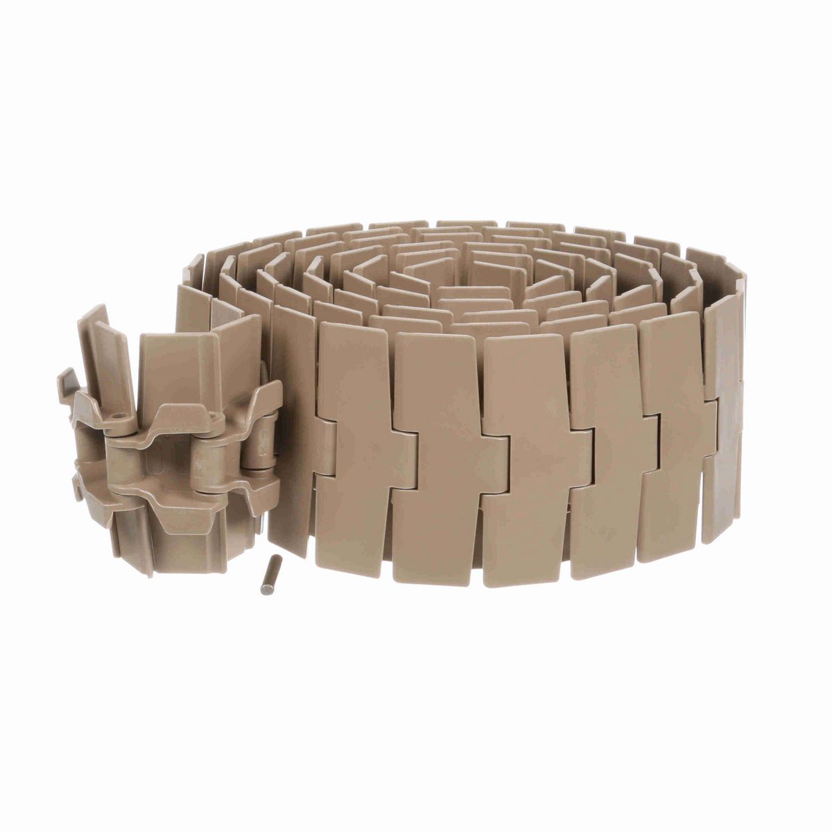 System Plast 880TAB Side-flexing Solid Top, Material: Tan Low Friction, Width: 4.5in, Pitch: 1.5in - LF880TAB-K450