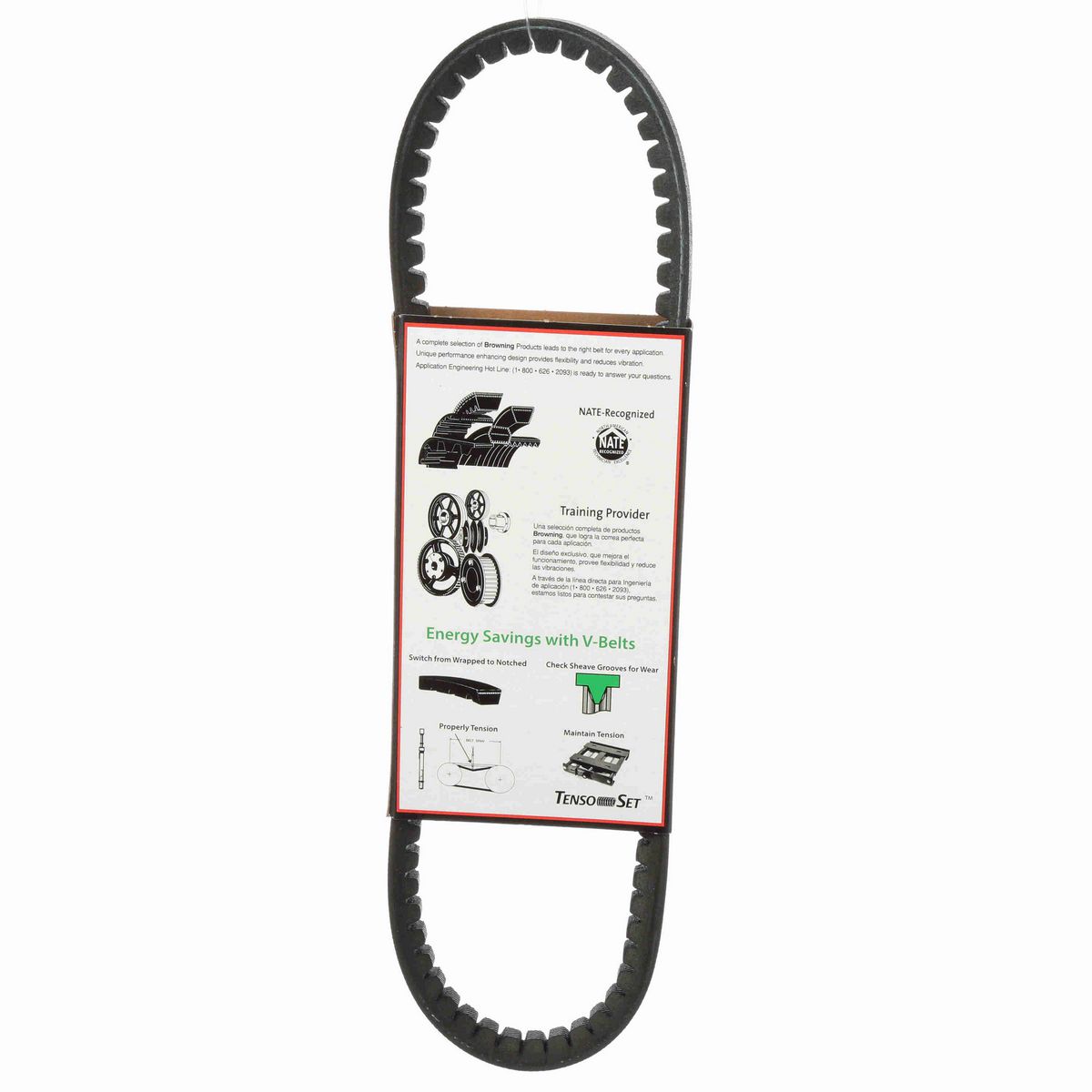 Browning EPDM Notched Belt 98% Efficient - AX26