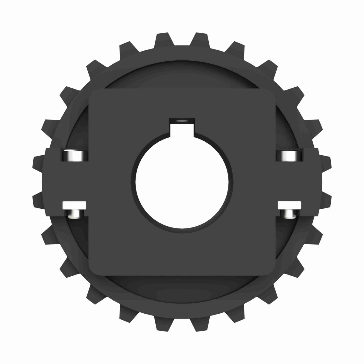 Rexnord 1500 Series Split Molded Nylon Sprocket and a 24 Teeth with 1in Round Shaft-Ready Bore with Keyway & Setscrew - 614-143-1