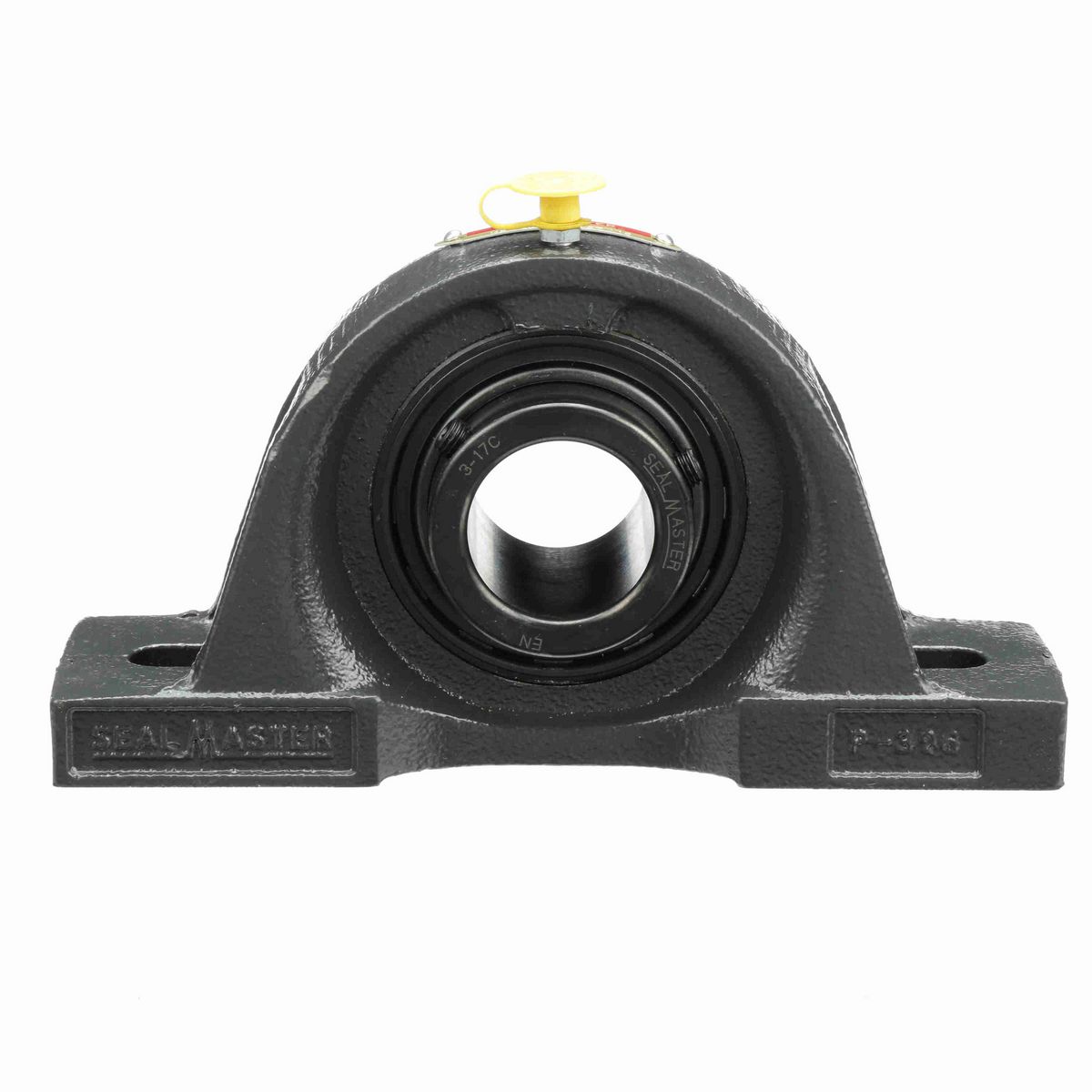 Sealmaster Mounted Cast Iron Two Bolt Pillow Block Ball Bearing - 52100 Bearing Steel, Black Oxided - Setscrew Lock - MP-23C