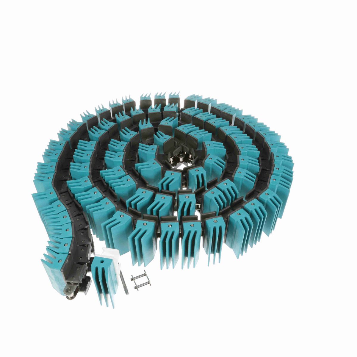 System Plast 1873TAB SideGrip™ Side-flexing, Material: Gray Low Friction, Width: 3.25in, Pitch: 1.5in - LFG1873SS-TAB-K325GS1