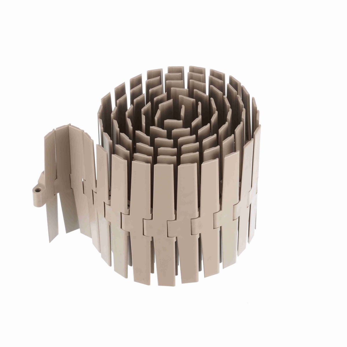 System Plast 882B Side-flexing Solid Top, Material: Tan Low Friction, Width: 10in, Pitch: 1.5in - LF882-K1000