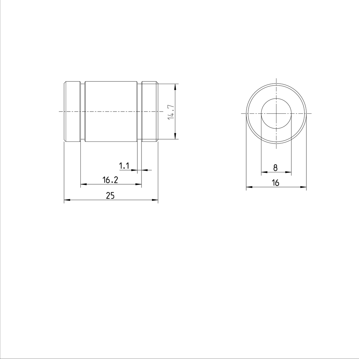 Стандартная линейная втулка Bosch Rexroth KBM-8-D [R060130810]