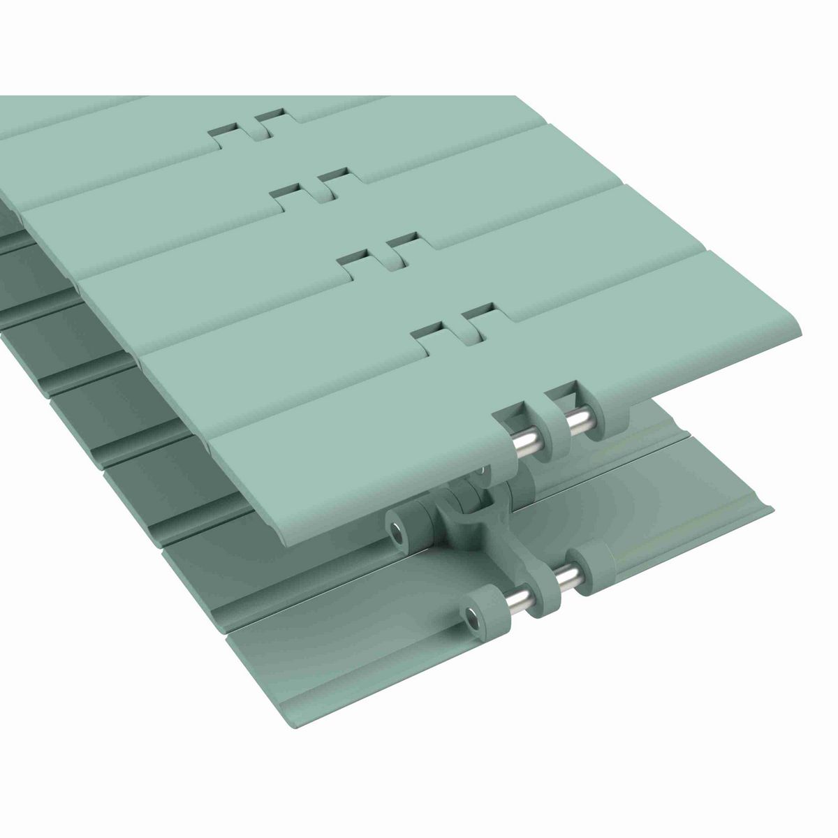 Rexnord 820 Straight Running Solid Top, Material: Heat Stabilized (Green), Width: 7.5in, Pitch: 1.5in - 81426855