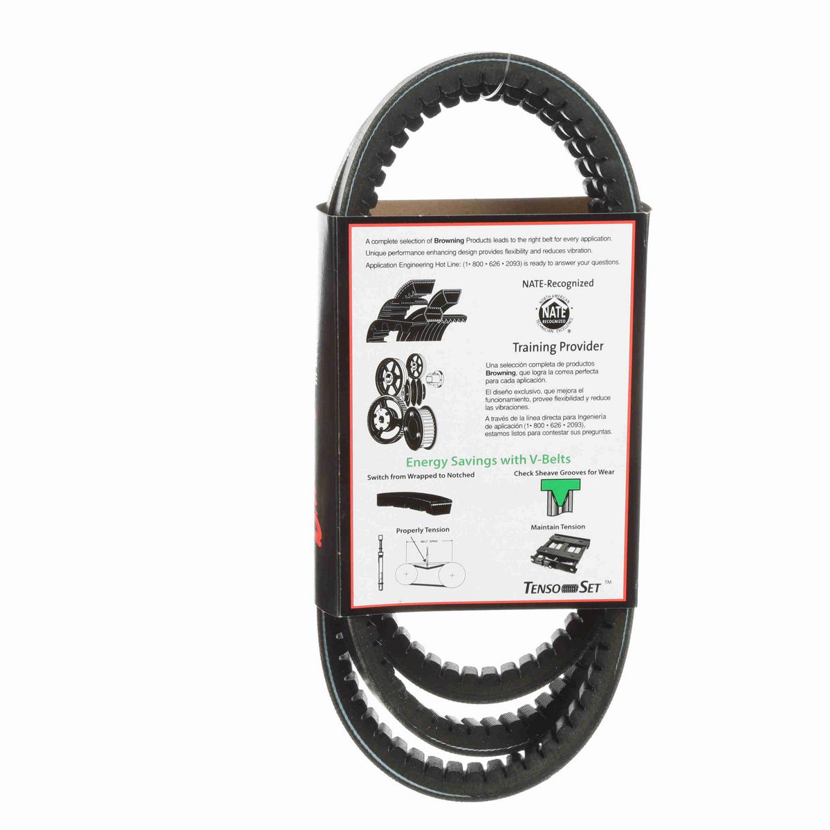 Browning EPDM Notched Belt 98% Efficient - BX74