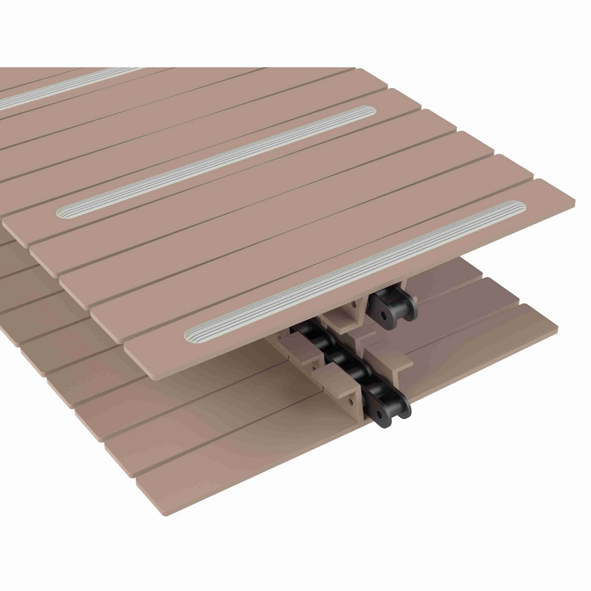 Rexnord 1873TAB SuperGrip™ Side-flexing SuperGrip™, Material: Tan Low Friction, Width: 12in, Pitch: 1.5in - 81426146