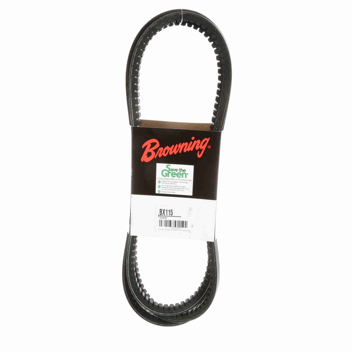 Browning EPDM Notched Belt 98% Efficient - BX115