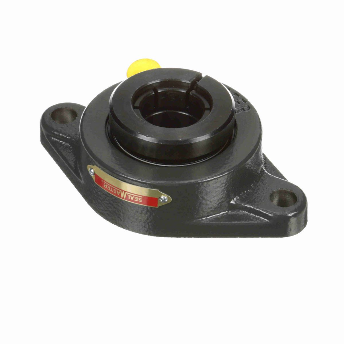 Sealmaster Mounted Cast Iron Two Bolt Flange Ball Bearing - 52100 Bearing Steel, Black Oxided - Concentric Lock - Air Handling Housing Fit, Noise Tested - SFT-20T CXU