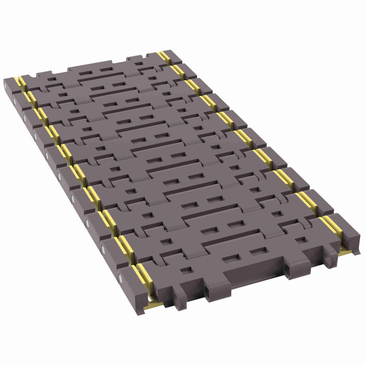 Rexnord 7956NT Side-flexing Flush Grid, Material: Brown High Performance, Width: 6in, Pitch: 1.25in - 81449941