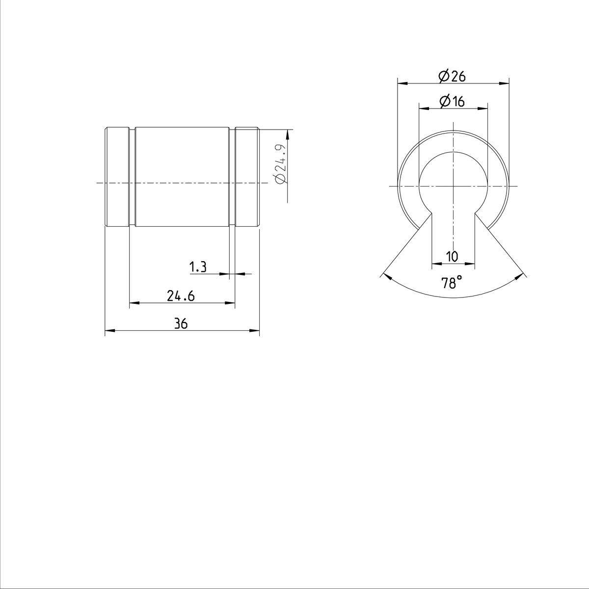 Стандартная линейная втулка Bosch Rexroth KBM-O-16-DD [R063201600]
