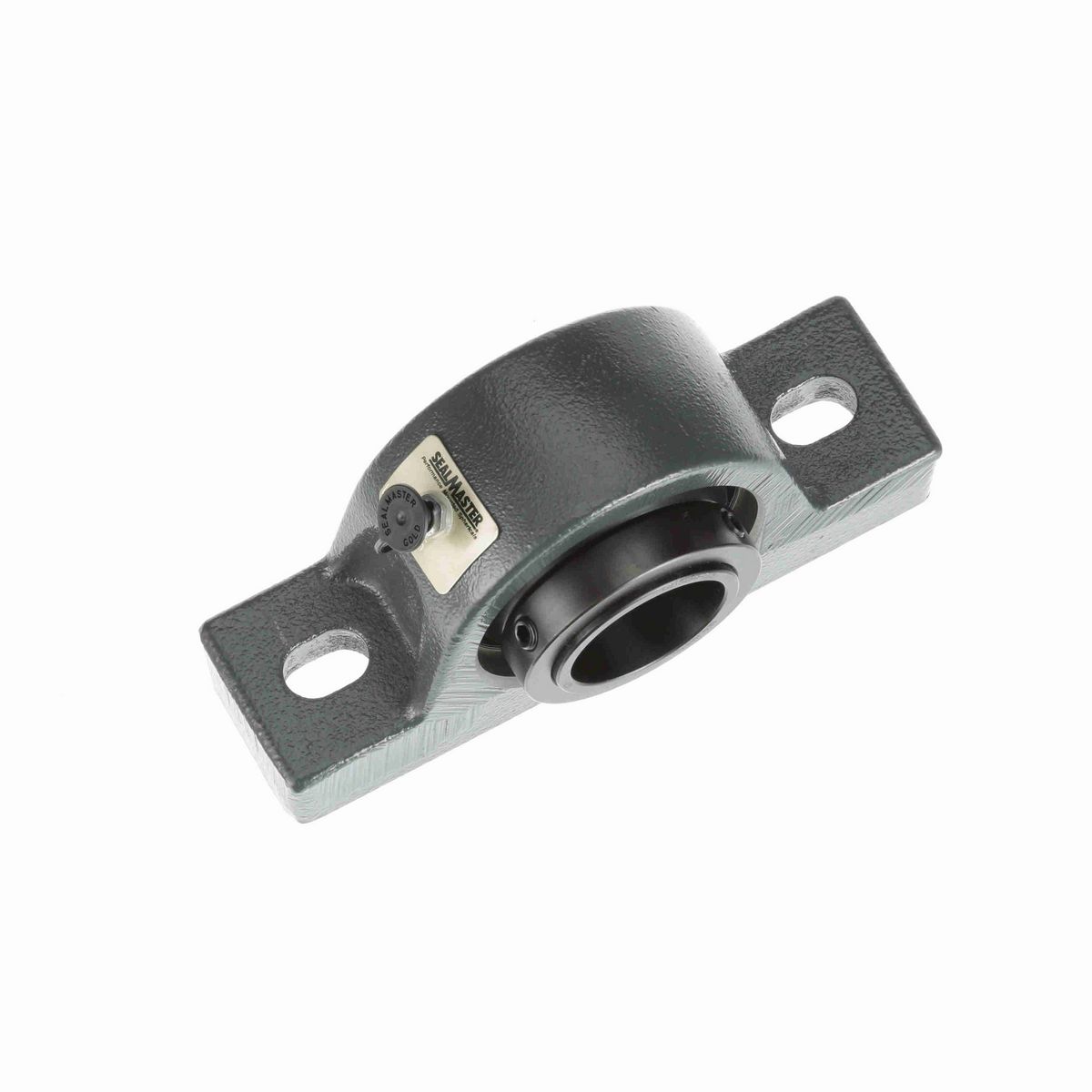 Sealmaster Mounted Cast Iron Two Bolt Pillow Block Spherical Roller - 52100 Bearing Steel, Black Oxided - Collar Mount Lock - USRB5000-115