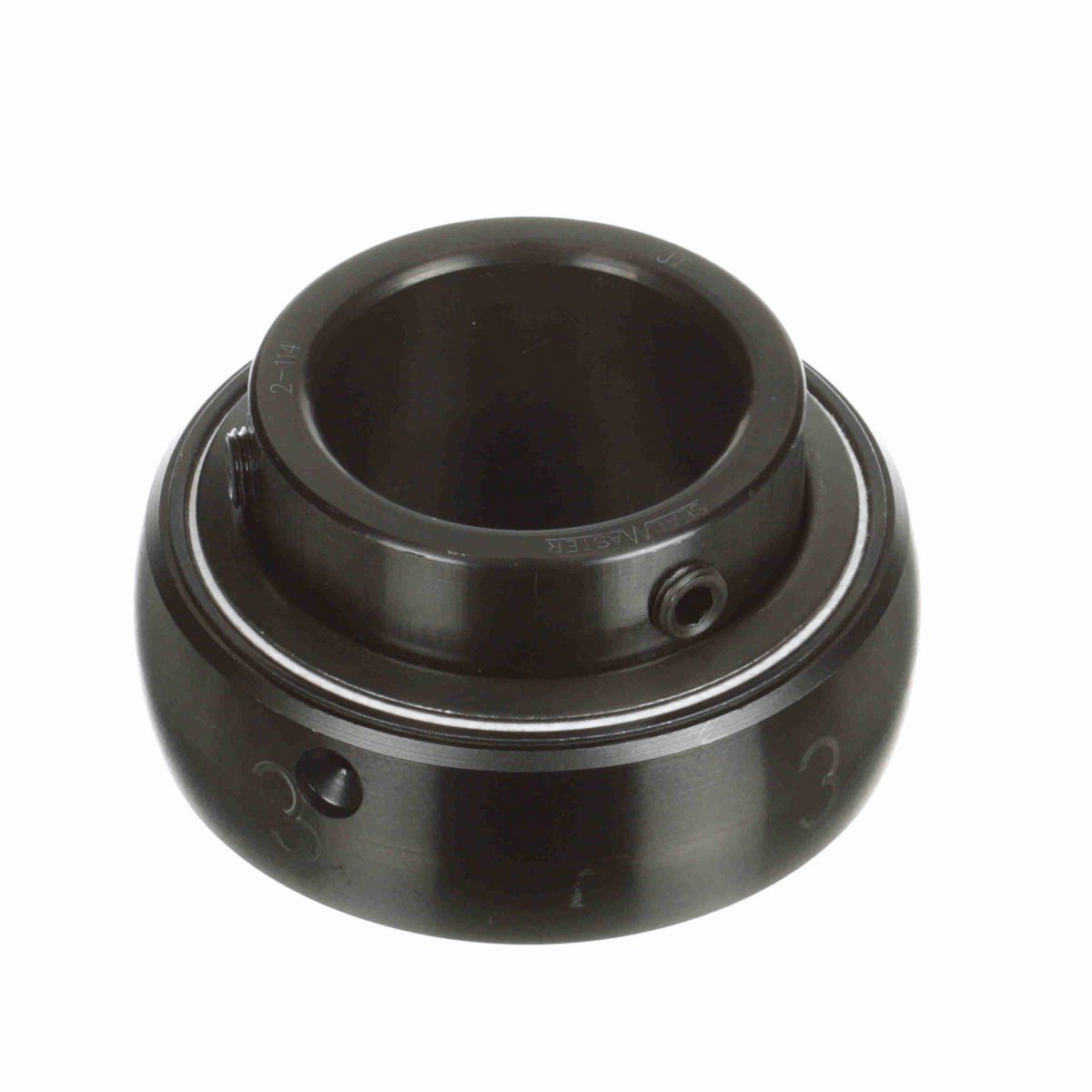 Sealmaster Mounted Insert Only Ball Bearing - 52100 Bearing Steel, Black Oxided - Setscrew Lock - 2-114