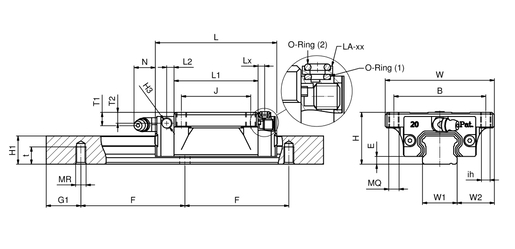 Направляющая система SNR LGBXH35FN2FFC03200NZ1-2-0-40.0N