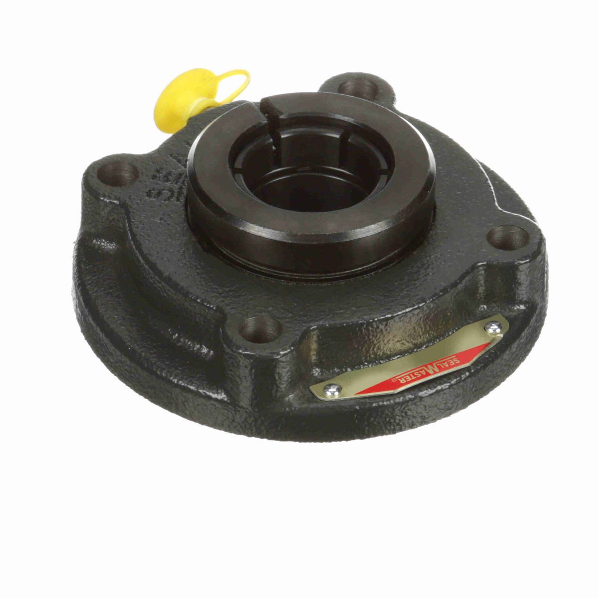 Sealmaster Mounted Cast Iron Flange Cartridge Ball Bearing - 52100 Bearing Steel, Black Oxided - Concentric Lock - Extra Low Drag - SFC-19T XLO