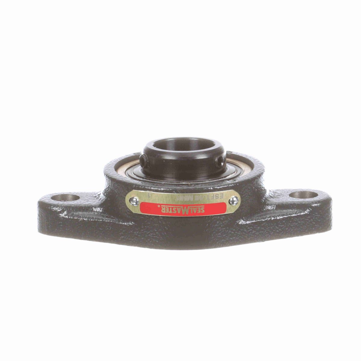 Sealmaster Mounted Cast Iron Two Bolt Flange Ball Bearing - 52100 Bearing Steel, Black Oxided - Setscrew Lock - High Temperature - ESFT-16 MNK