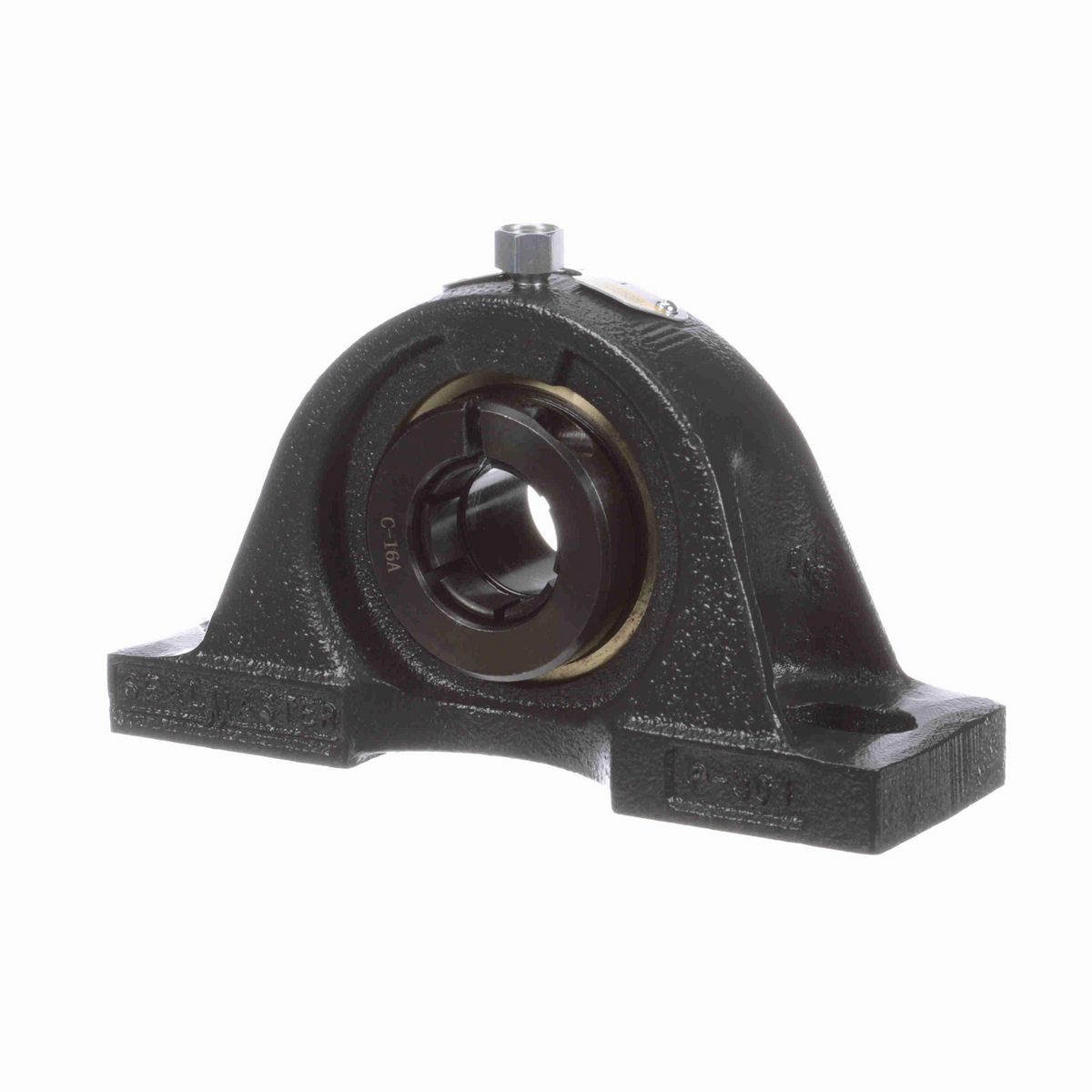 Sealmaster Mounted Cast Iron Two Bolt Pillow Block Ball Bearing - 52100 Bearing Steel, Black Oxided - Concentric Lock - Extra Low Drag - EMP-16T XLO