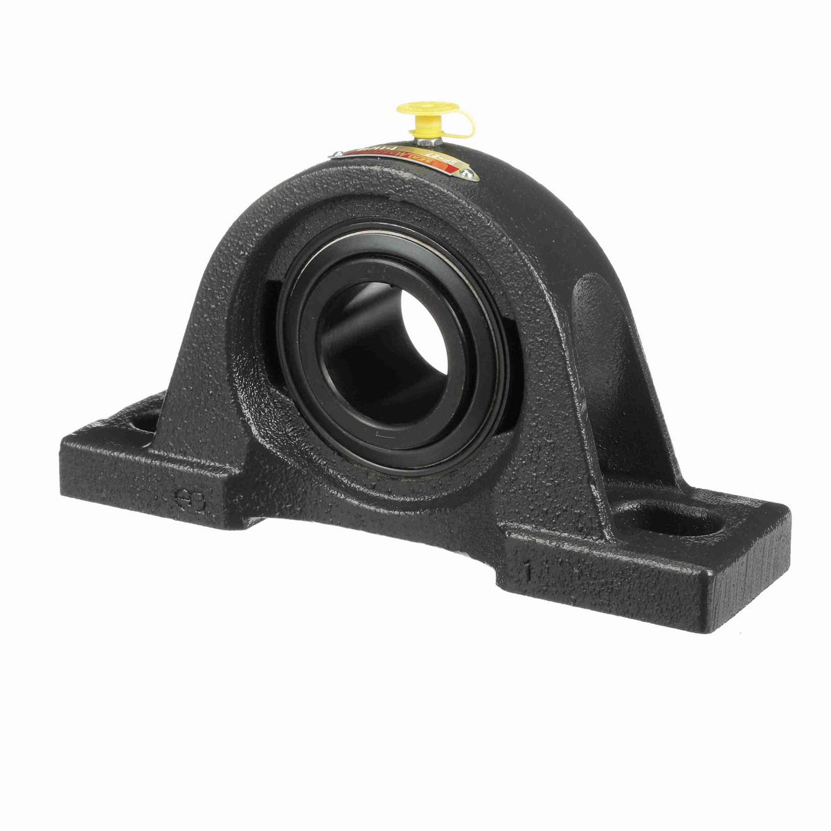 Sealmaster Mounted Cast Iron Two Bolt Pillow Block Ball Bearing - 52100 Bearing Steel, Black Oxided - Setscrew Lock - SP-27