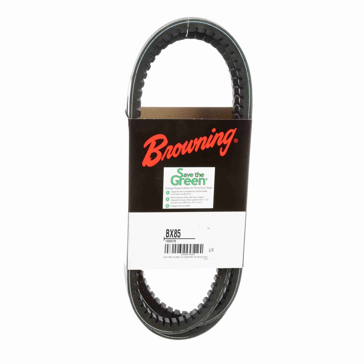 Browning EPDM Notched Belt 98% Efficient - BX85