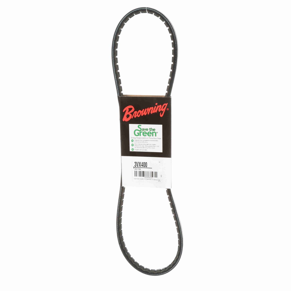 Browning EPDM Notched Belt 98% Efficient - 3VX400