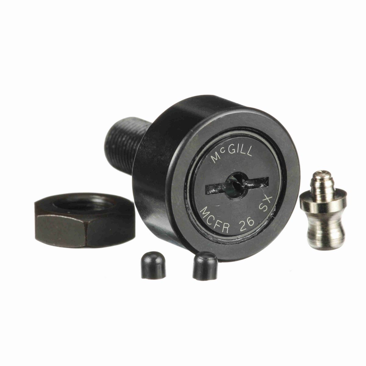 Опорный ролик с цапфой McGill CAMROL MCFR 26 SX, цилиндрический, с уплотнением, со шлицем под отвёртку, метрический