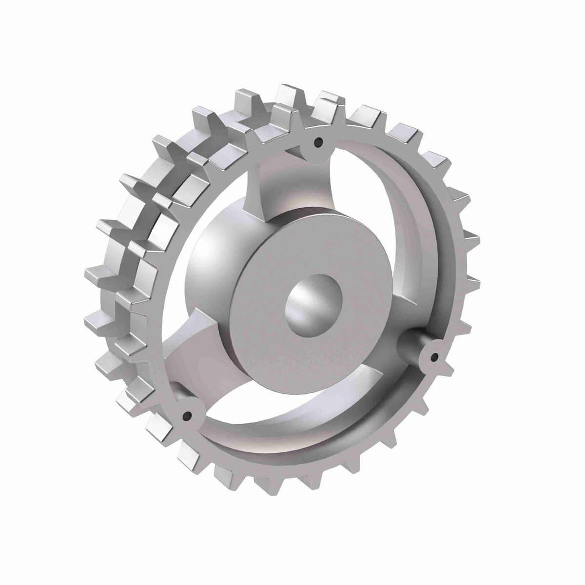 Rexnord 820 Series Solid One Piece Cast Iron Sprocket with 25 Teeth and 1in Round Plain Bore - 401-162-14