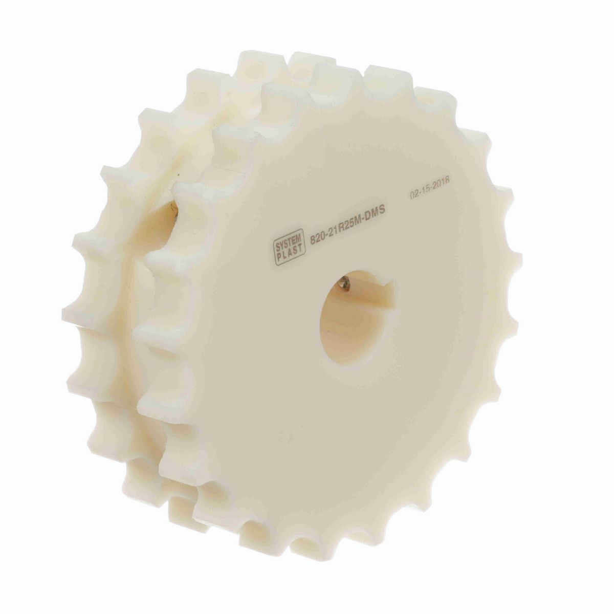 System Plast 820 Series Split Machined Sprocket with 21 Teeth and a 25mm Round Shaft-Ready Bore - 820-21R25M-DMS