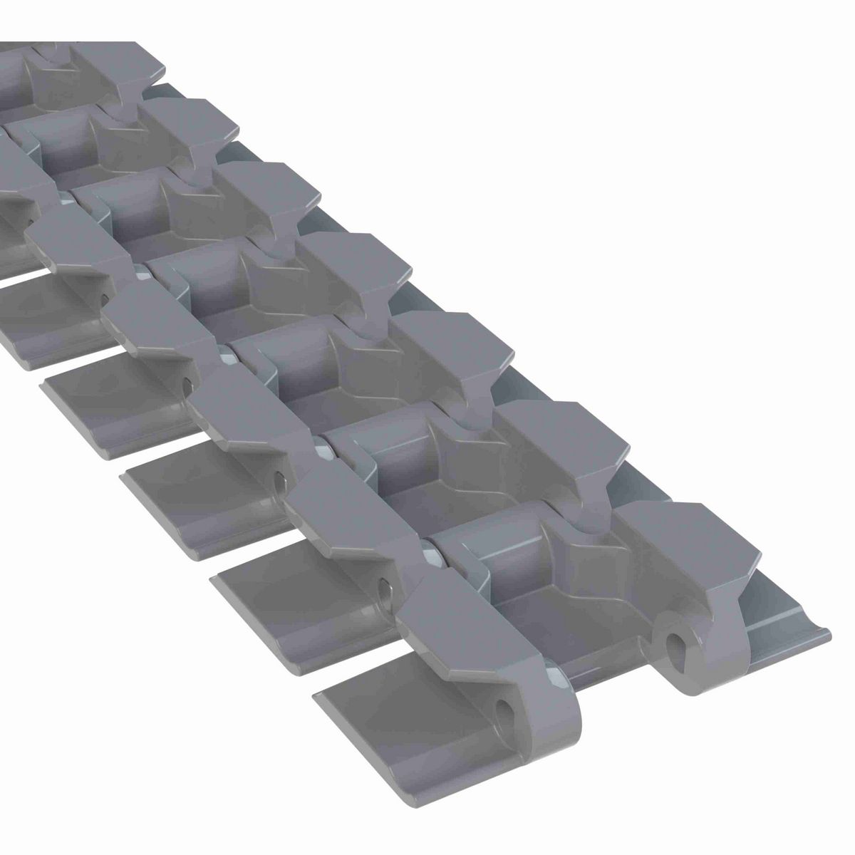 Rexnord 880TAB Side-flexing Solid Top, Material: Silver Platinum Series™ X, Width: 3.25in, Pitch: 1.5in - L0880655403