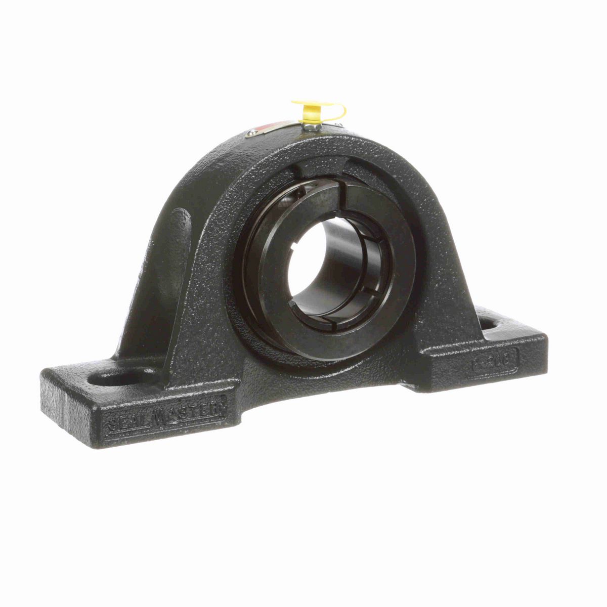 Sealmaster Mounted Cast Iron Two Bolt Pillow Block Ball Bearing - 52100 Bearing Steel, Black Oxided - Concentric Lock - SP-28T