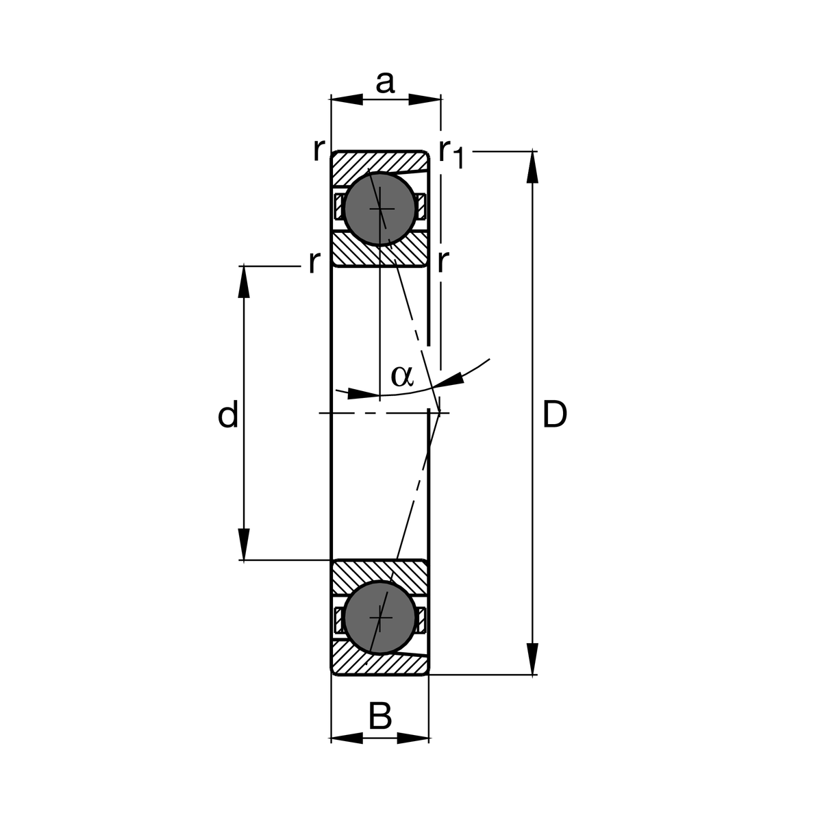 Шпиндельный подшипник FAG HCB7204-E-T-P4S-UL