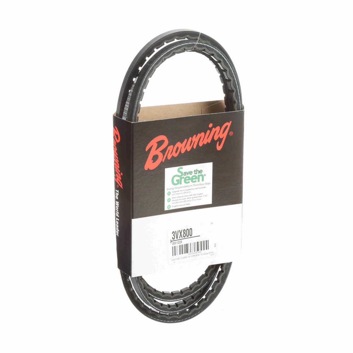 Browning EPDM Notched Belt 98% Efficient - 3VX800