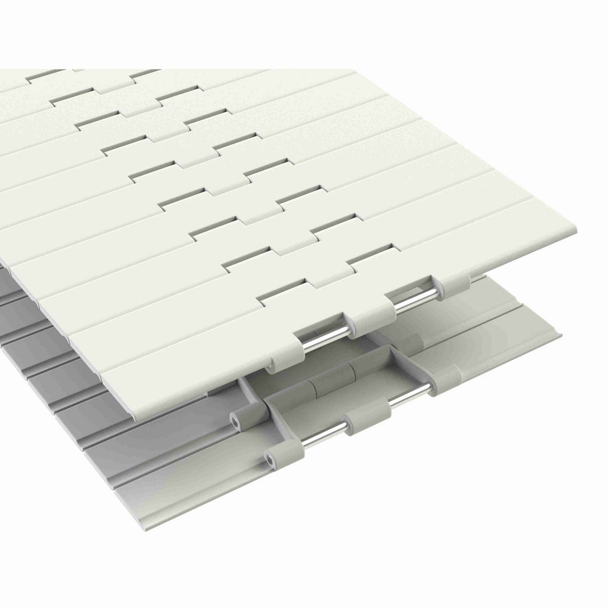 Rexnord 821 Straight Running Solid Top, Material: White High Performance, Width: 12in, Pitch: 1.5in - 81403483