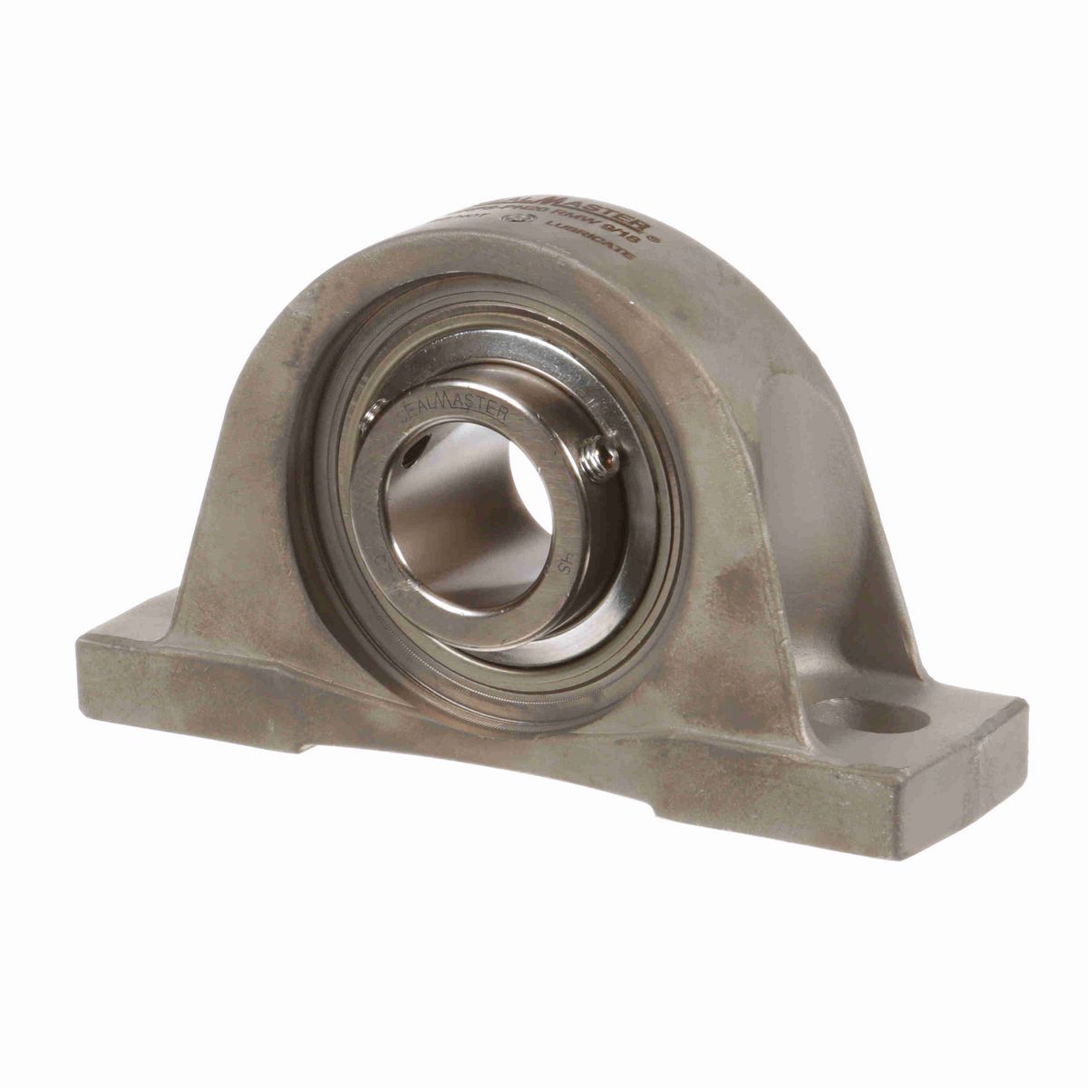 Sealmaster Mounted Stainless Steel Two Bolt Pillow Block Ball Bearing - 52100 Bearing Steel, Phosphorus Nickel Coated - Setscrew Lock - Corrosion Resistant - Reduced Maintenance - Lubed for Life - CRPS-PN20 RMW