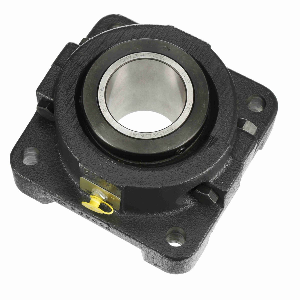 Sealmaster Mounted Cast Iron Four Bolt Flange Tapered Roller - 52100 Bearing Steel - Double Collar Mount Lock - RFB 207