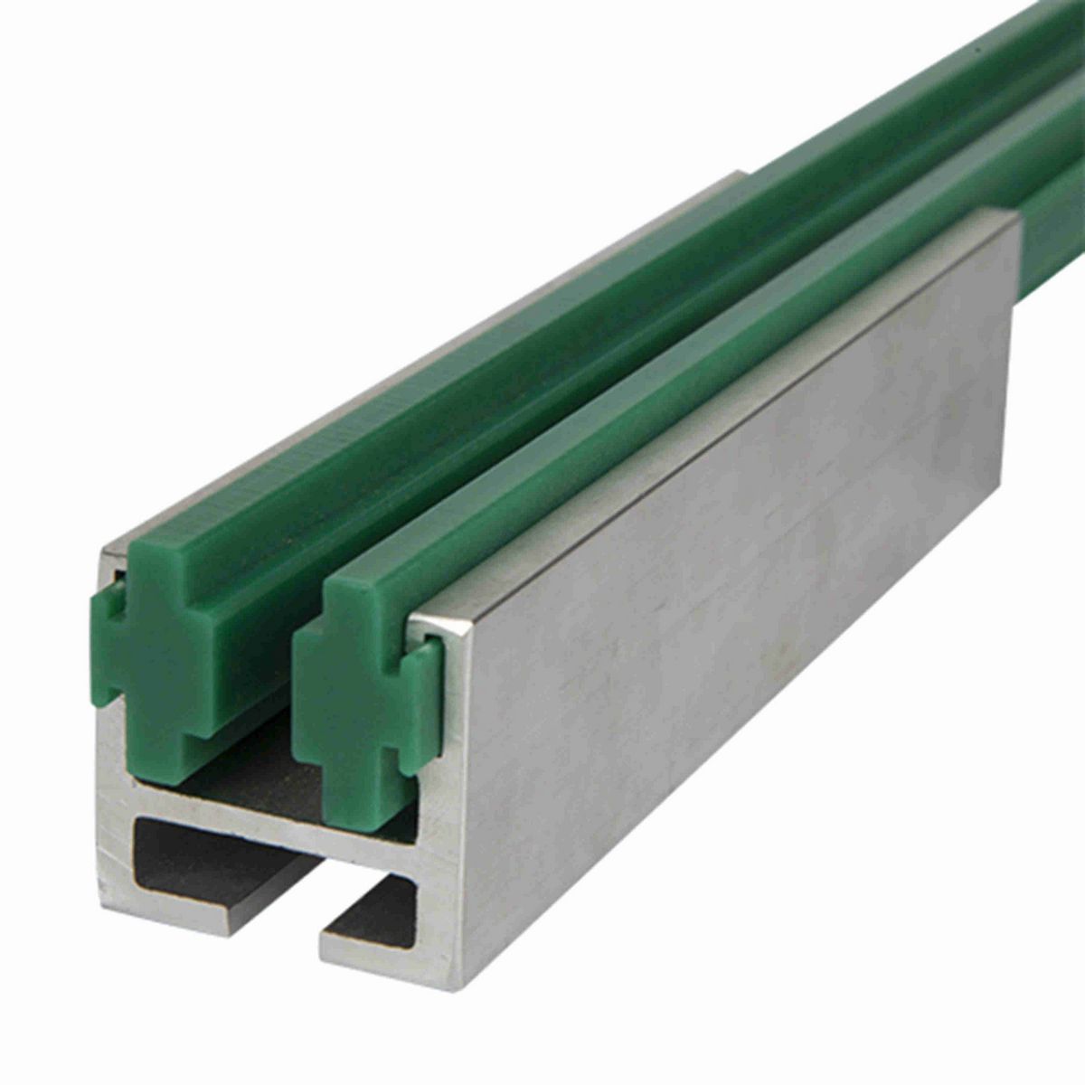 System Plast Chain Guide: 0.93"W X 1.88"H X 120"L Green UHMW-PE - VG-380-50-10