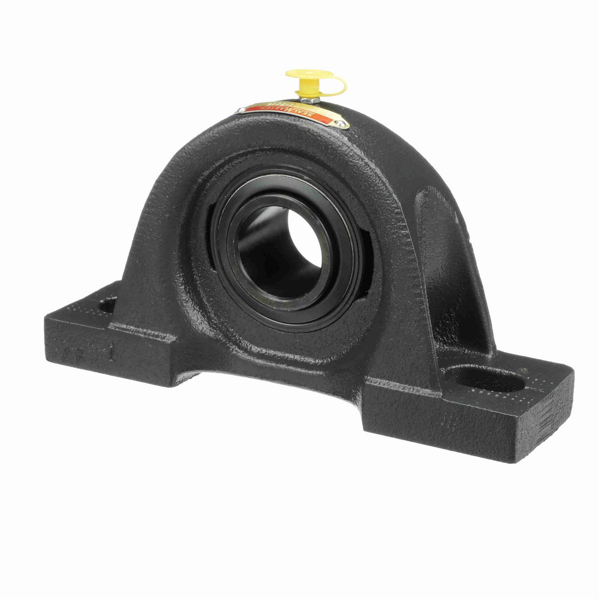 Sealmaster Mounted Cast Iron Two Bolt Pillow Block Ball Bearing - 52100 Bearing Steel, Black Oxided - Setscrew Lock - SP-23