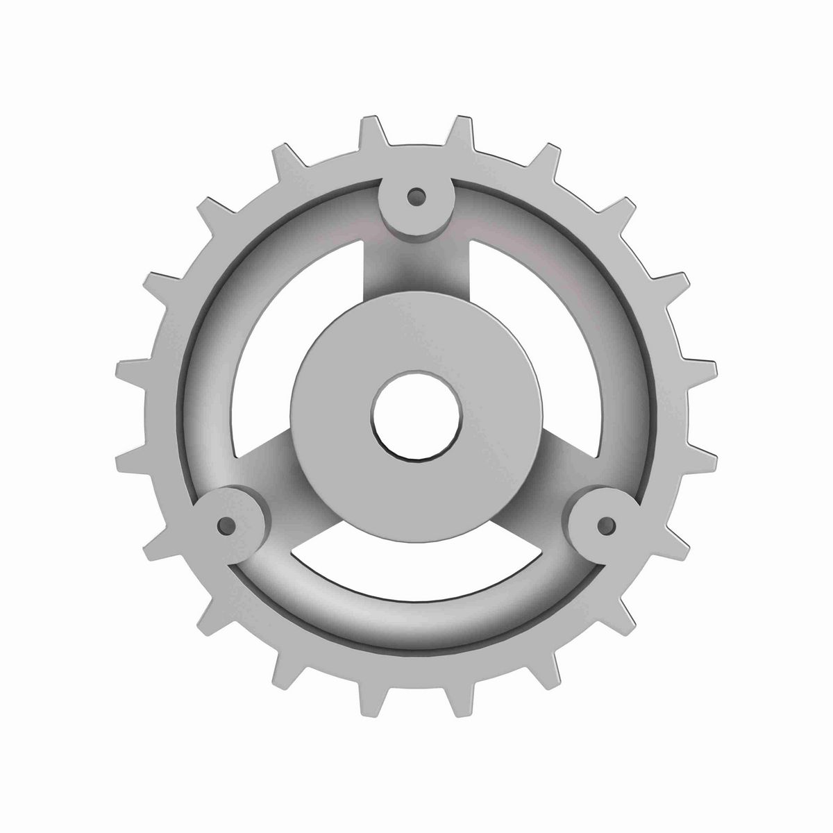 Rexnord 815 Series Solid One Piece Cast Iron Sprocket with 20 Teeth and a 3/4in Round Rough Stock Bore (RSB) - 401-48-24