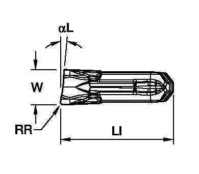 Grooving, and Cut-Off - Carbide insert Kennametal Beyond Evolution - Cut-Off Insert - CF Geometry - Metric [5941078]