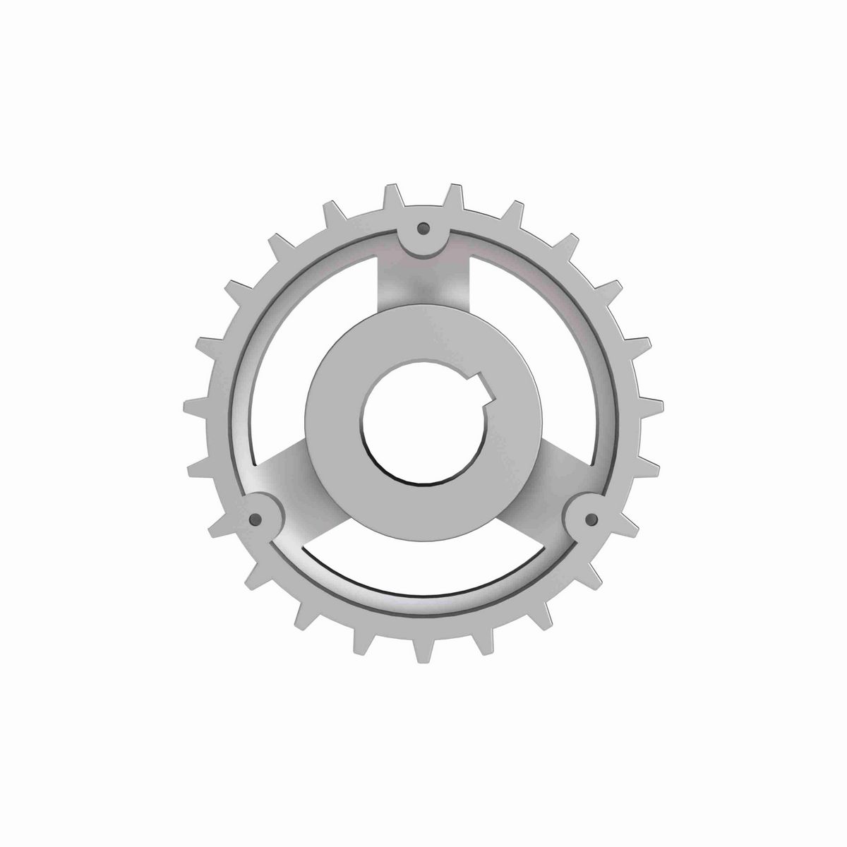 Rexnord 820 Series Solid One Piece Cast Iron Sprocket with 23 Teeth and a 1-1/2in Round Shaft-Ready Bore with Keyway & Setscrew - 401-161-43