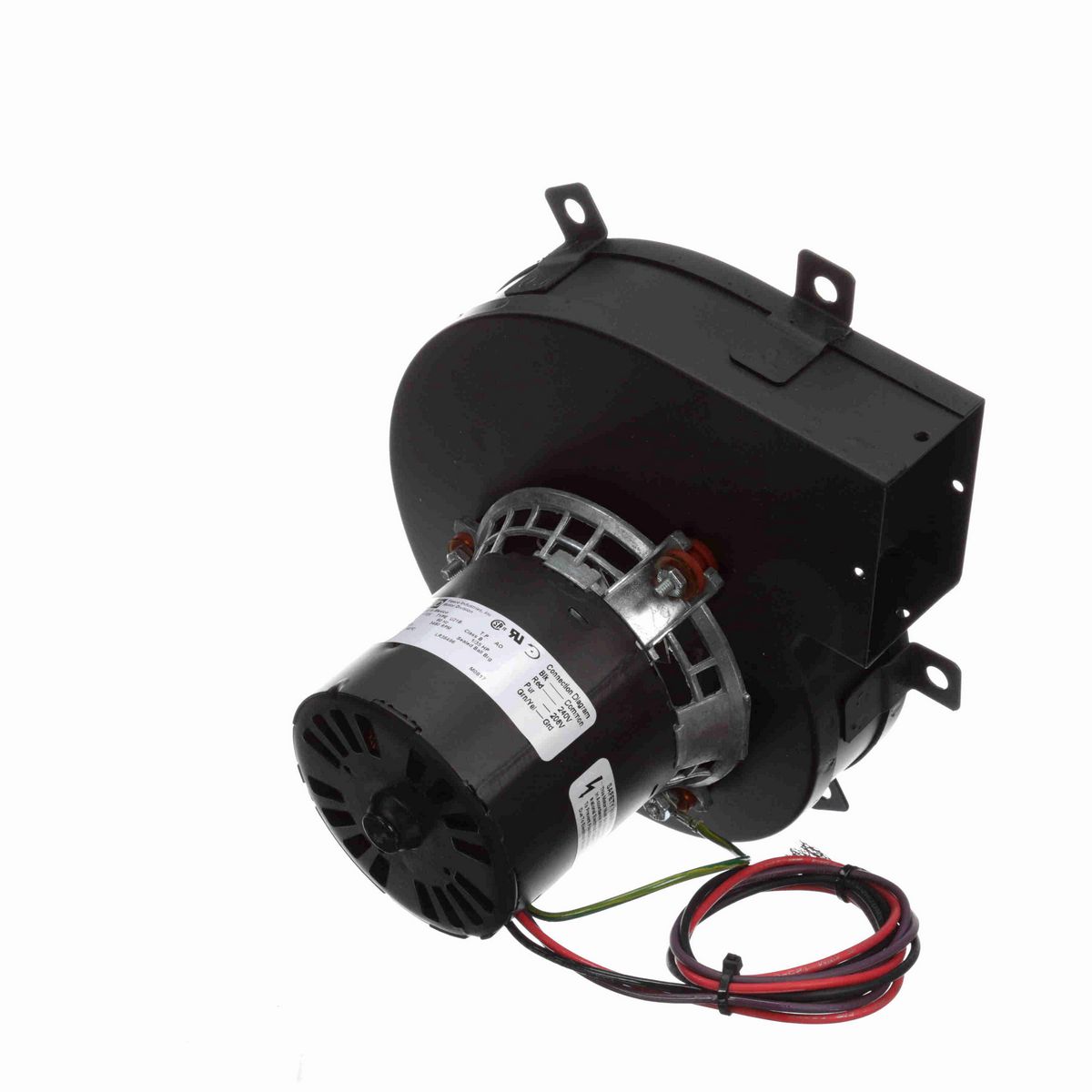 FASCO Rectangular Outlet Shaded Pole OEM Replacement Draft Inducer Blower, 208/240 Volts, Flange: No - A193