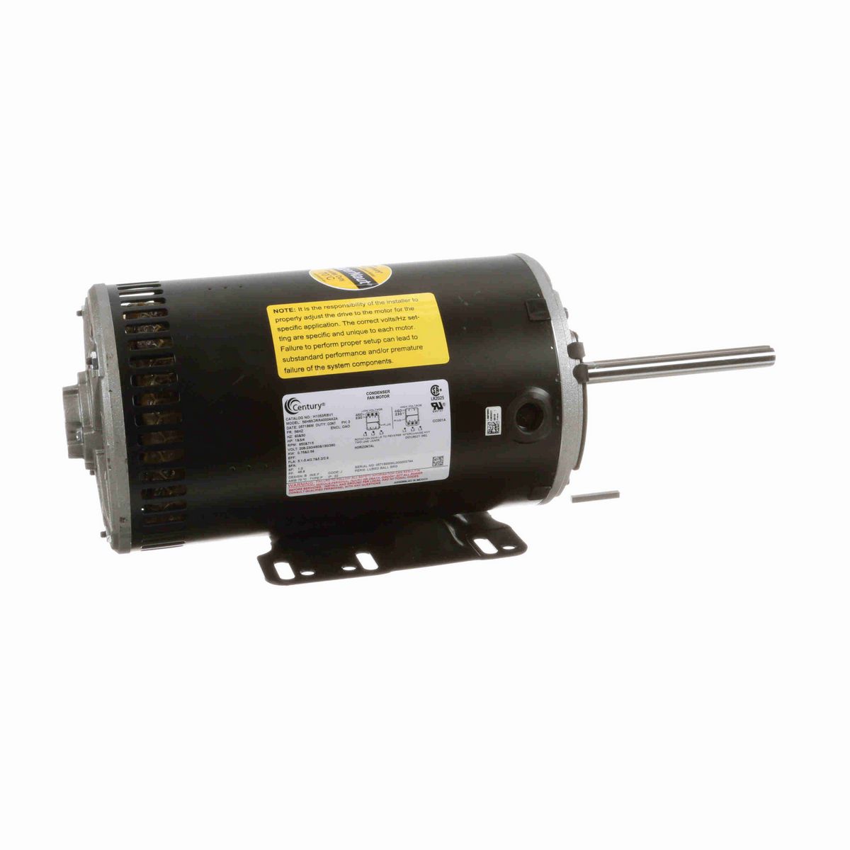 Century JuggerNaut® Condenser Fan Motor, 1&0.75 HP, 3 Ph, 60 Hz, 208-230/460&190/380 V, 900 RPM, 56HZ Frame, OPAO - H1053RBV1
